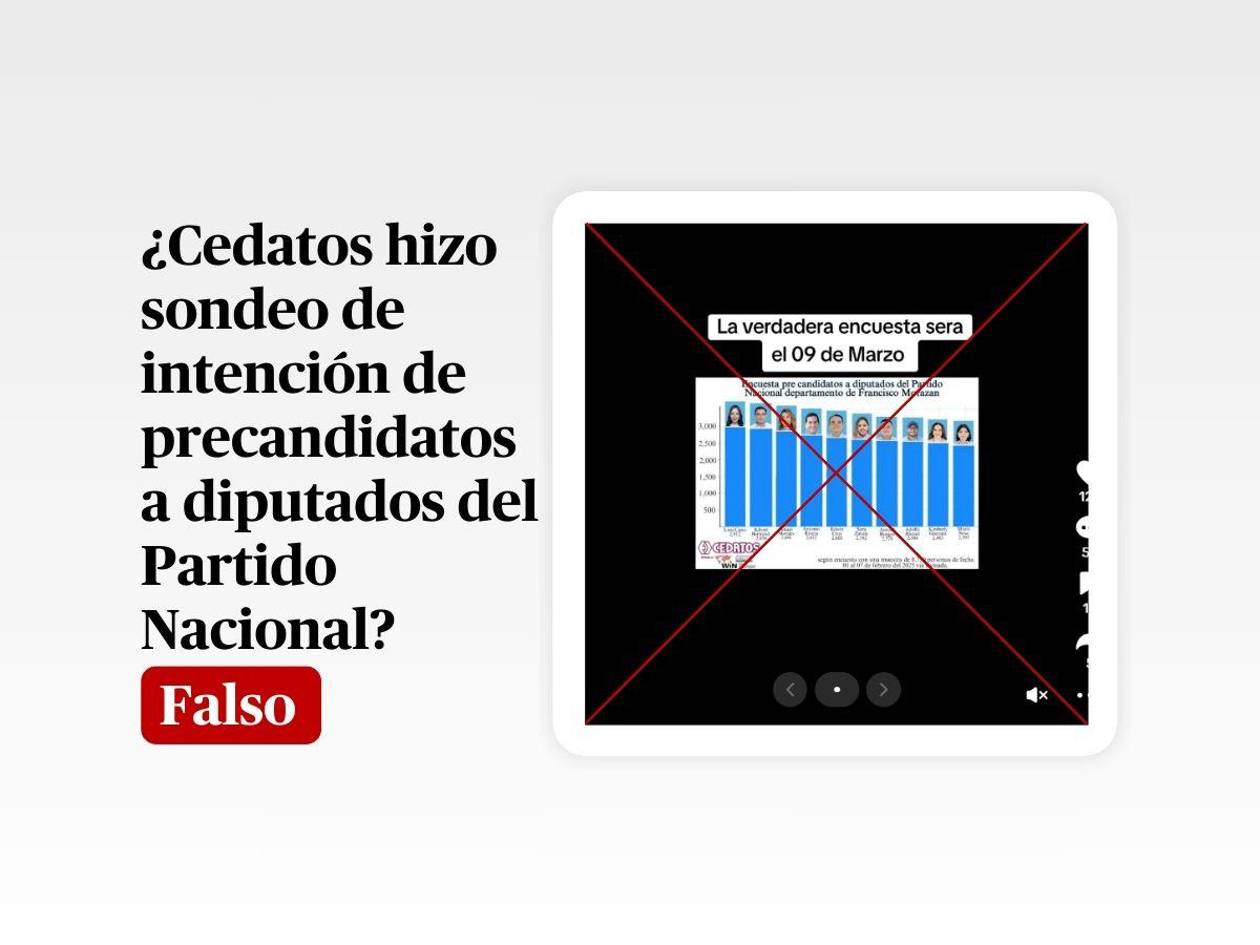 Falsa la encuesta de Cedatos sobre intención de voto de precandidatos a diputados del Partido Nacional