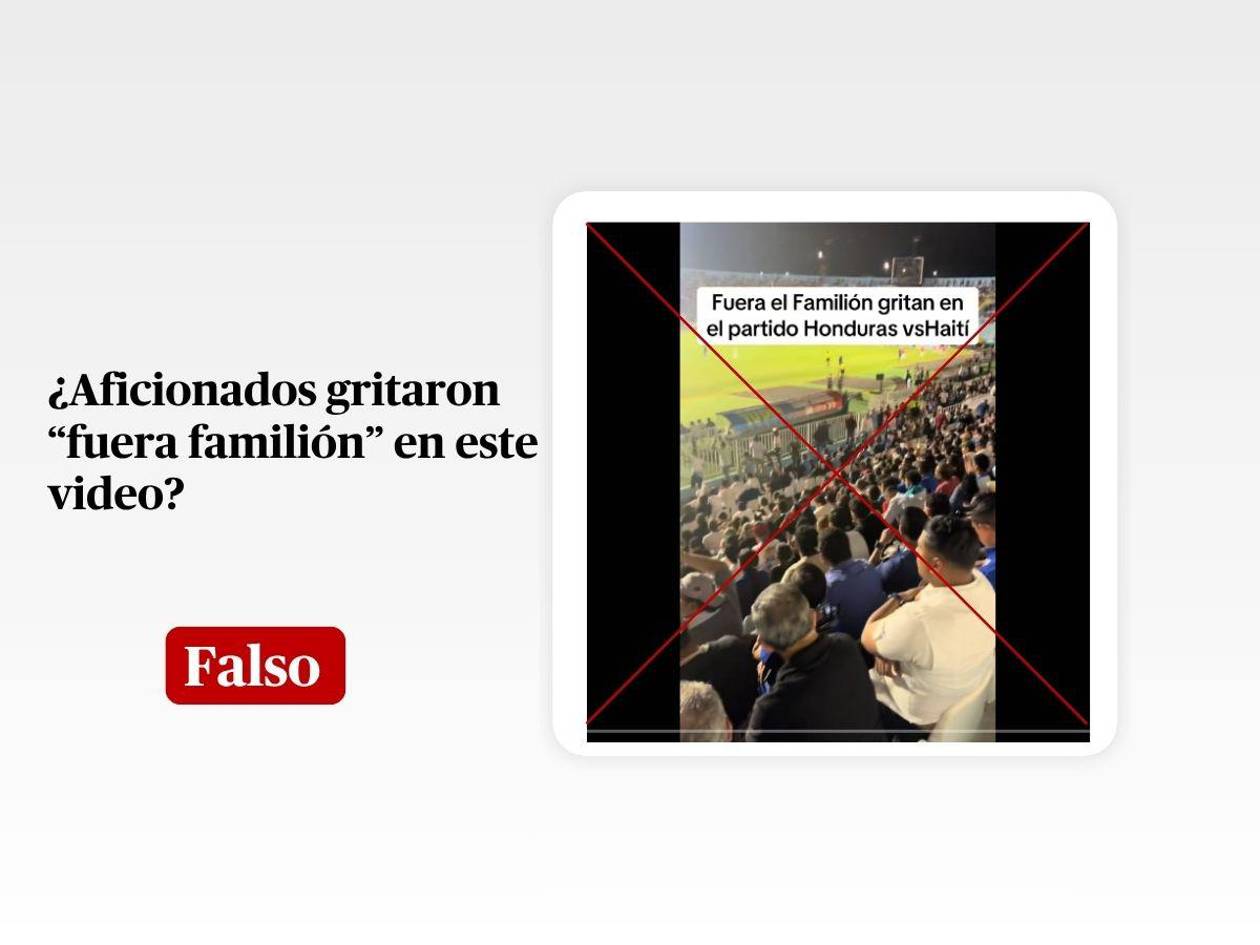 Este video del partido de Honduras ante Haití en el que se escucha fuera familión es un montaje