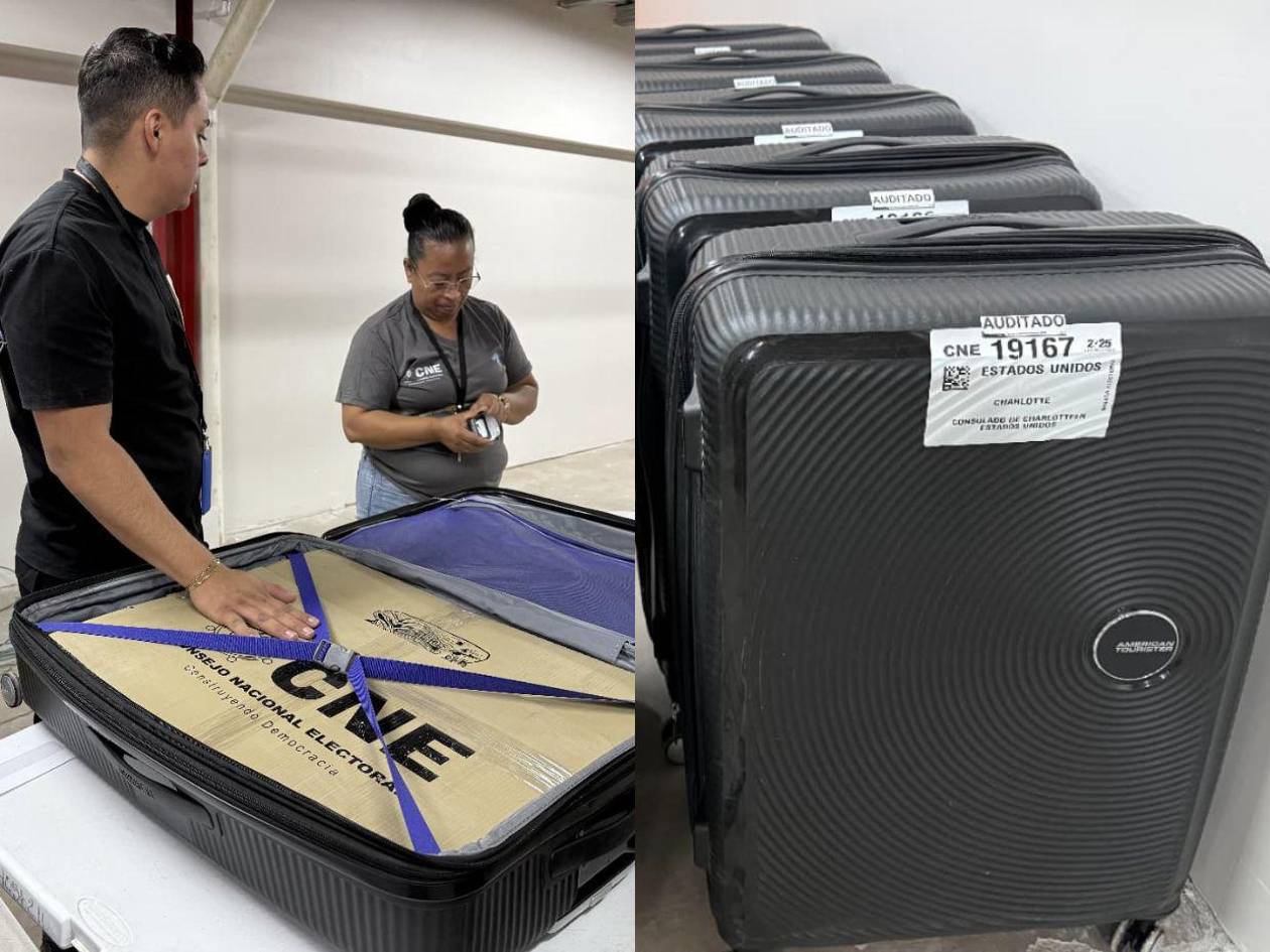 Rumbo al aeropuerto, material electoral para el voto de hondureños en Estados Unidos