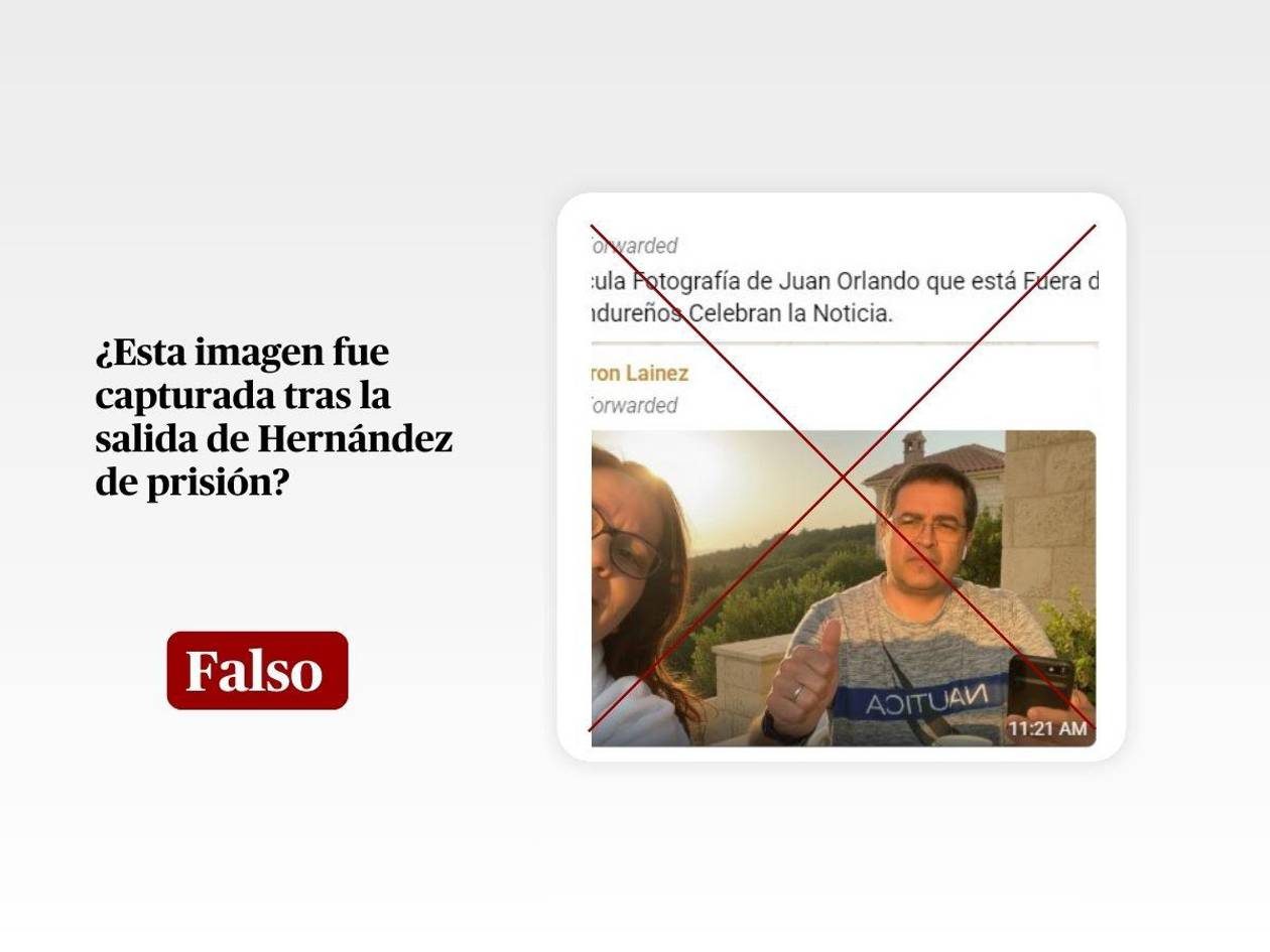 Esta foto de JOH con Ana García no fue tomada después de su salida de prisión