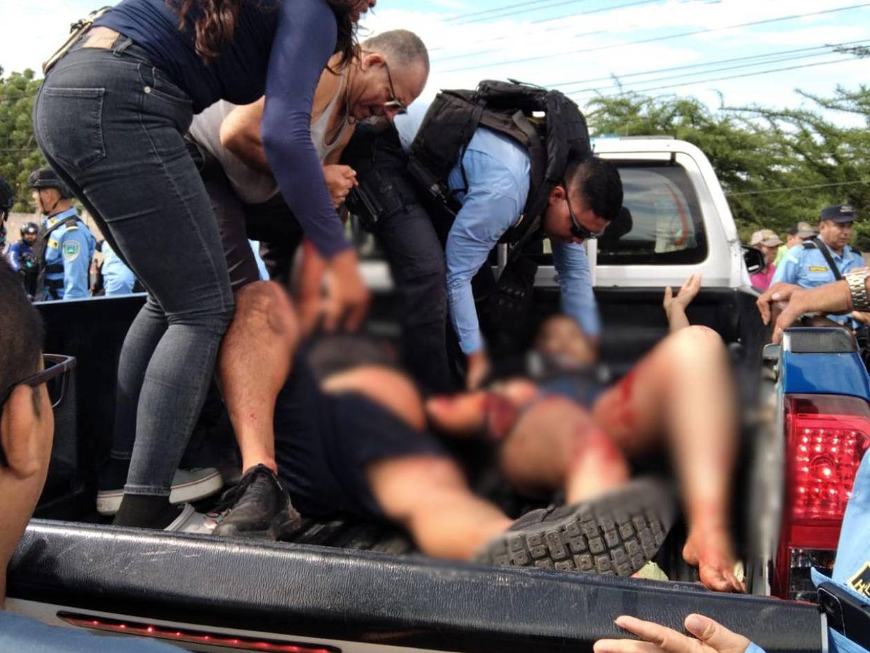 Videos: atentado criminal deja cuatro heridos y dos detenidos en Choluteca