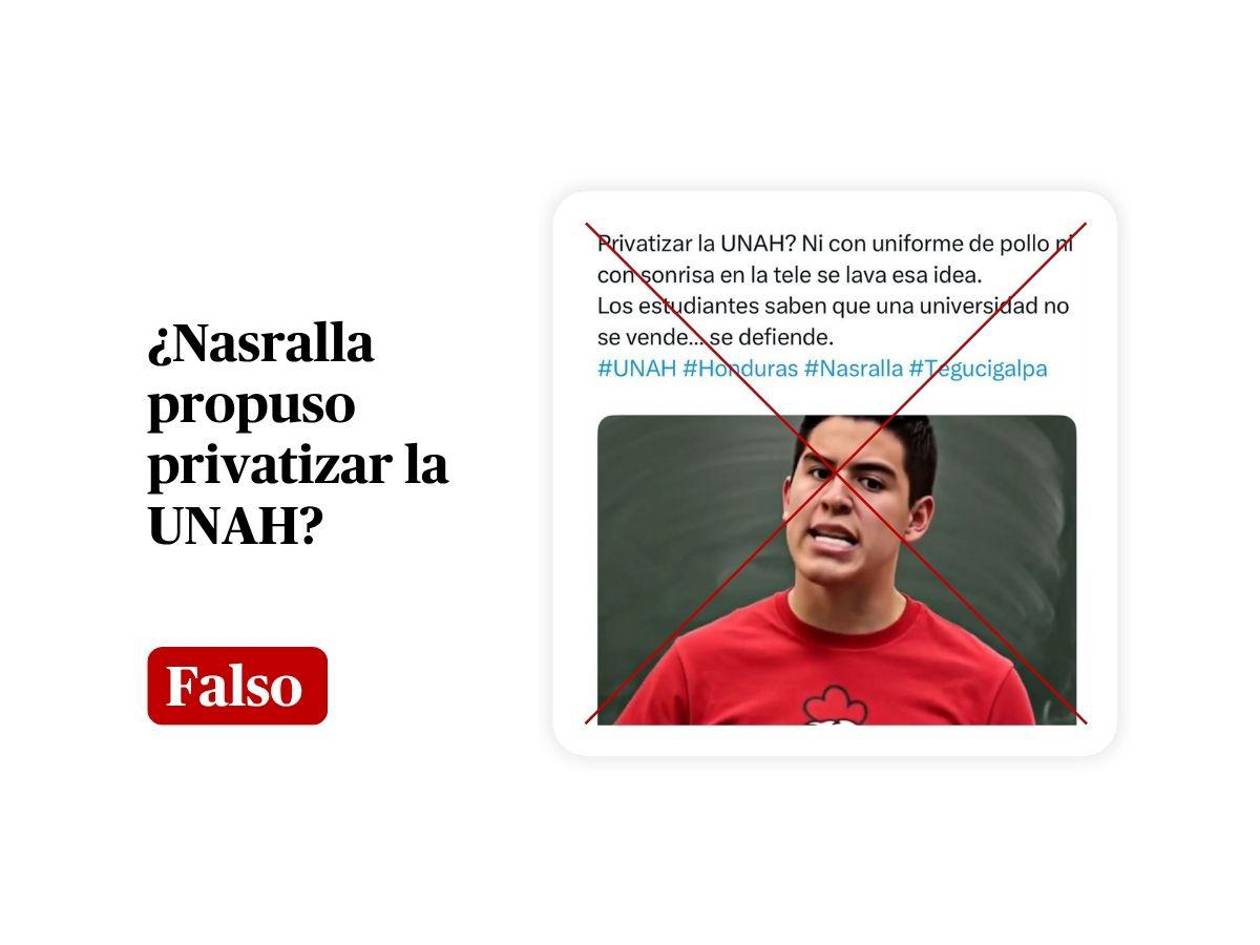 Video que atribuye a Nasralla propuesta de privatizar la UNAH es un deepfake