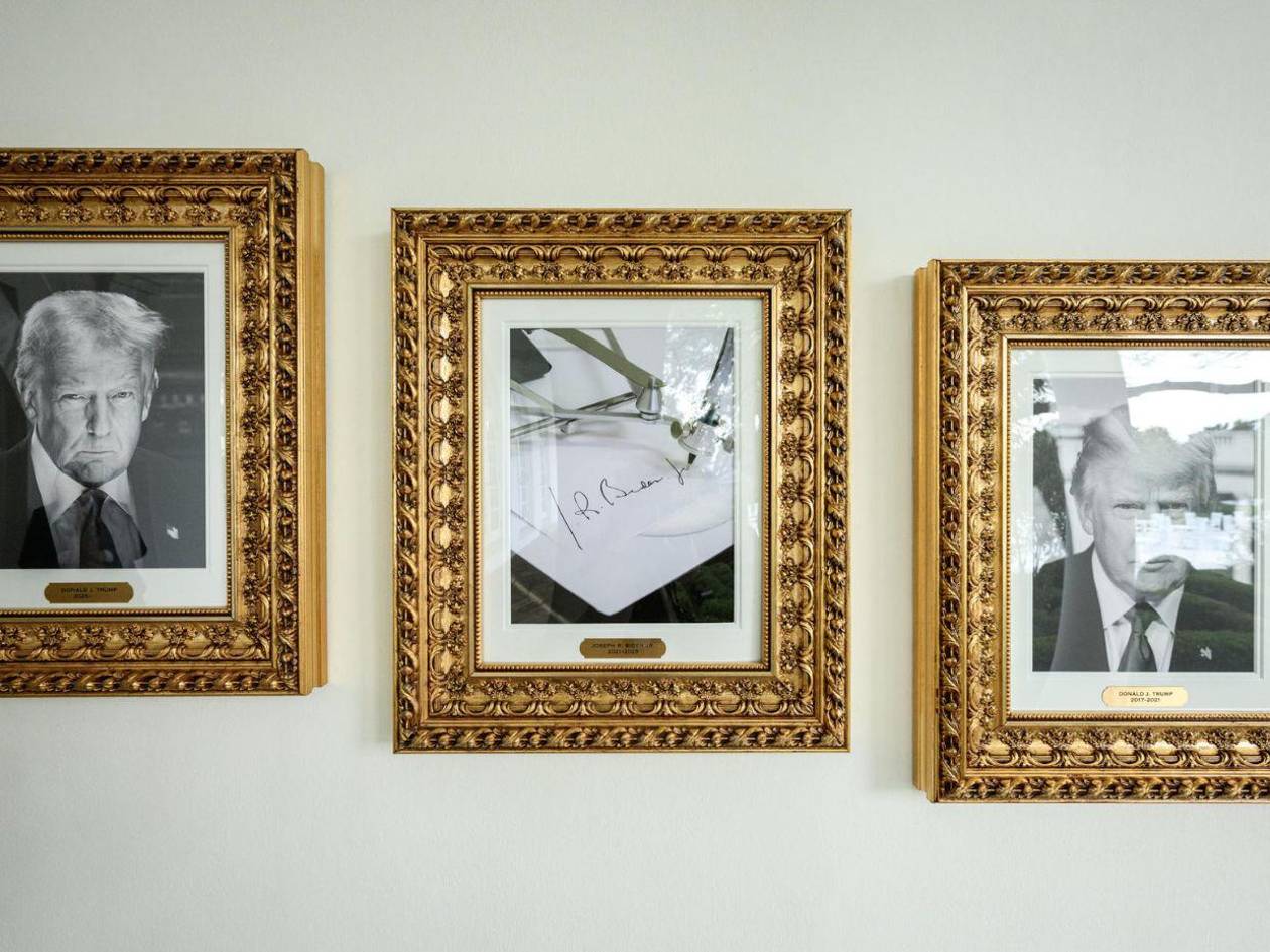 Trump sustituye foto de Biden por una firma hecha con 'autopen' como burla