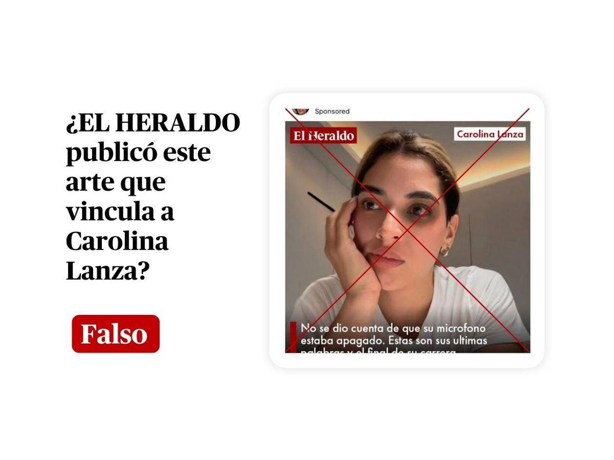 EL HERALDO no publicó arte con imagen de Carolina Lanza con un ojo morado