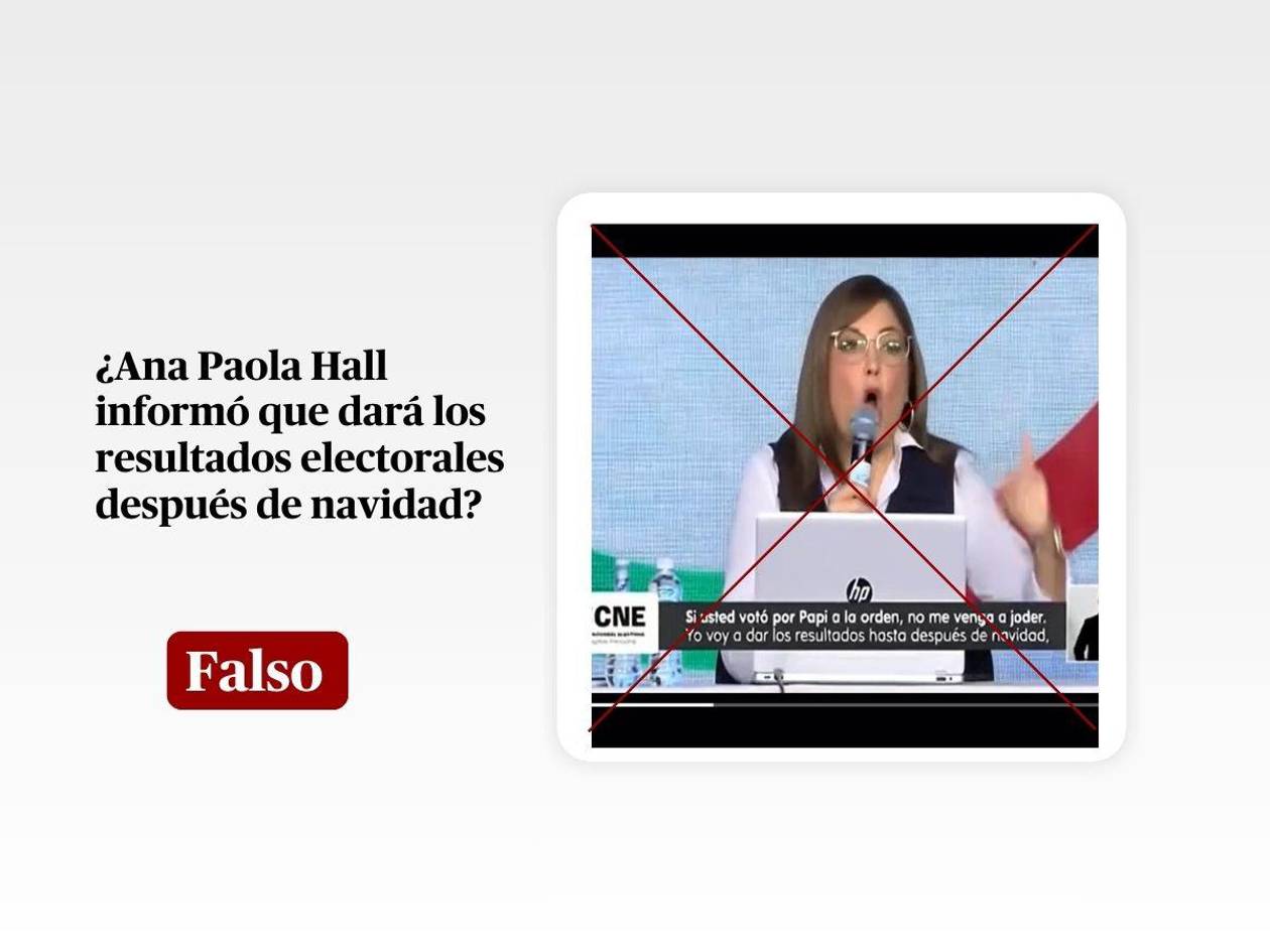 El video en el que Ana Paola Hall dice que dará los resultados después de Navidad está hecho con IA