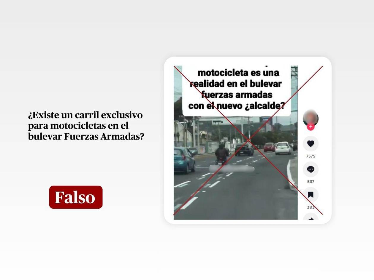 Video del carril exclusivo para motos no fue grabado en Honduras, sino en Guatemala