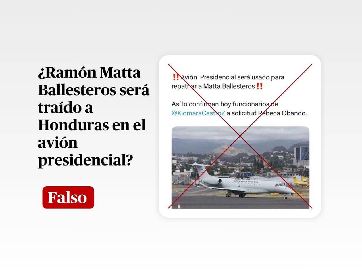 No es cierto que el avión presidencial traerá a Juan Ramón Ballesteros a Honduras