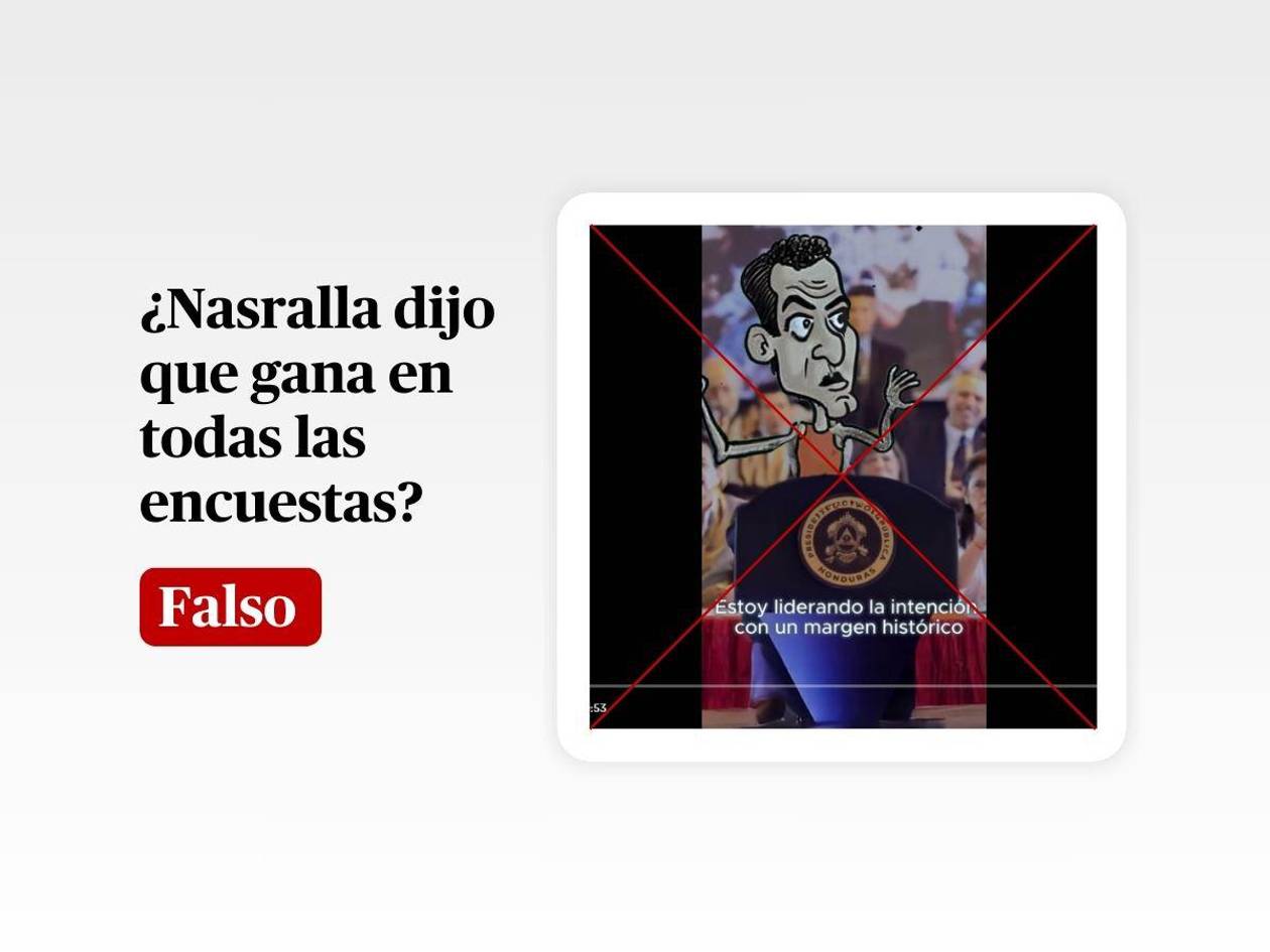 Audio de Nasralla asegurando que gana en todas las encuestas está hecho con IA