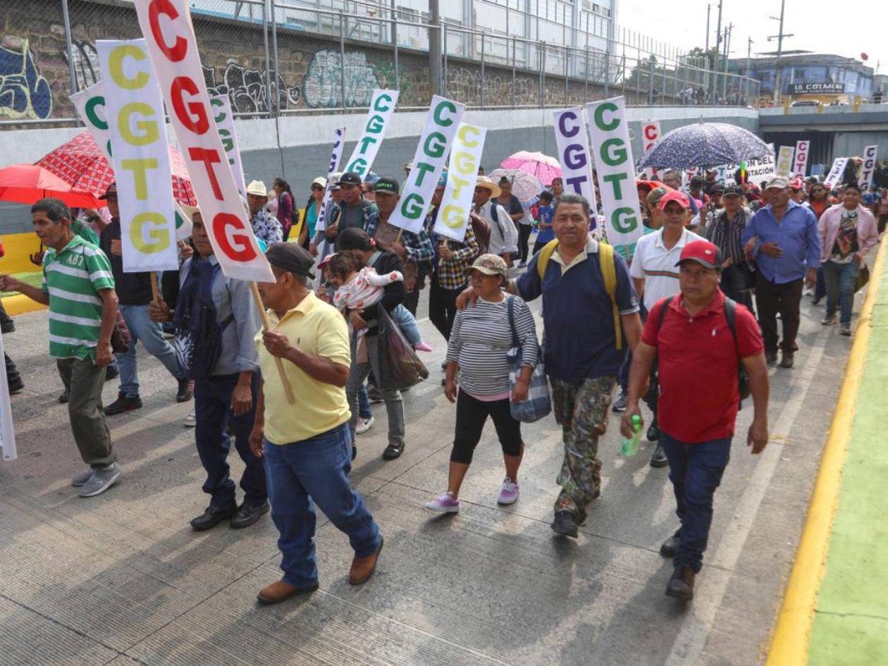 Guatemaltecos piden libertad para sindicalizarse en el Día del Trabajador