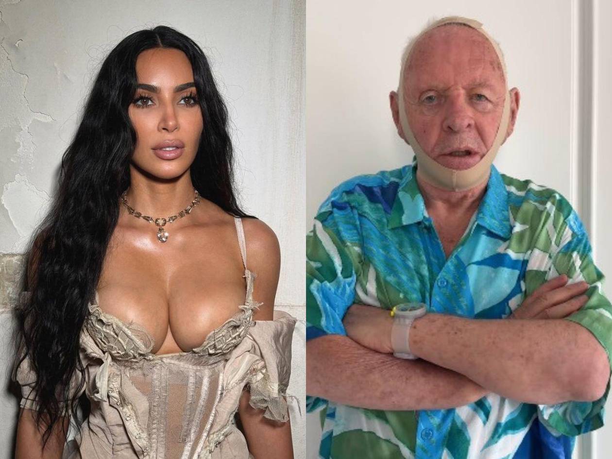 Anthony Hopkins se burla de la faja facial de Kim Kardashian al estilo Hannibal Lecter