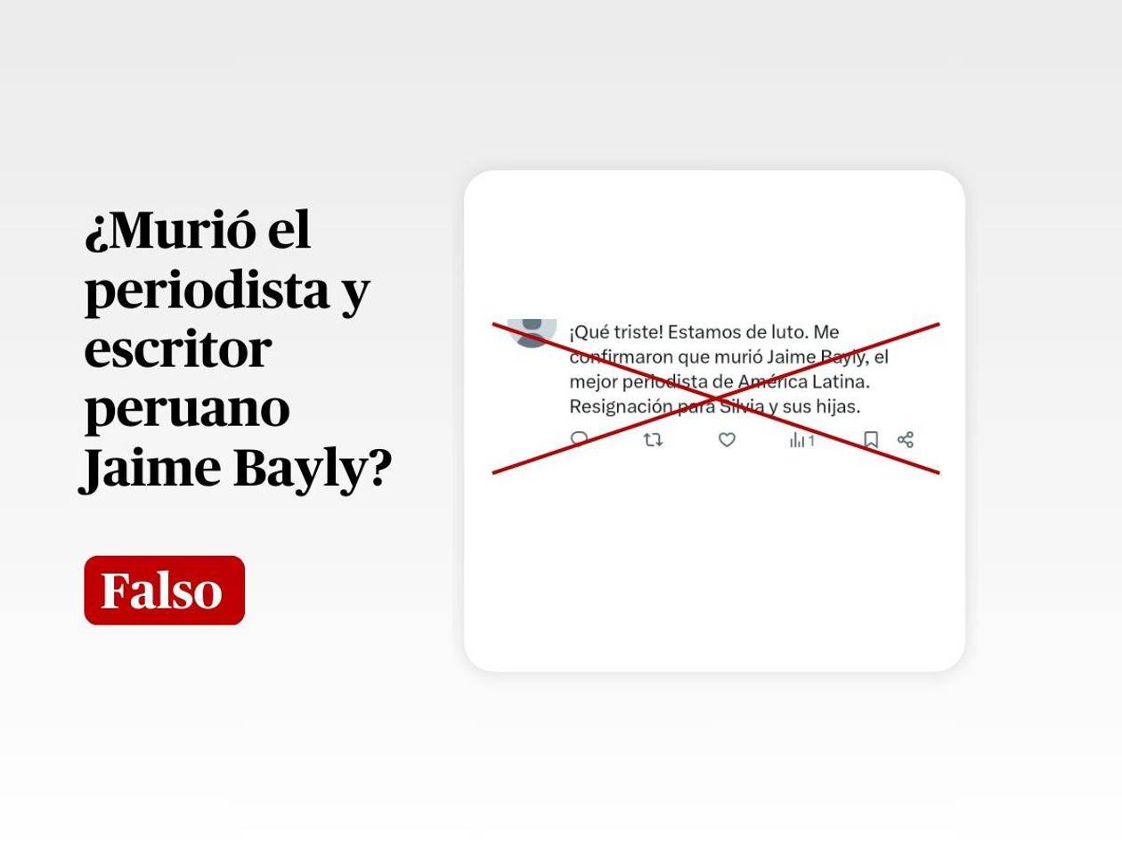 No murió el periodista y escritor peruano Jaime Bayly