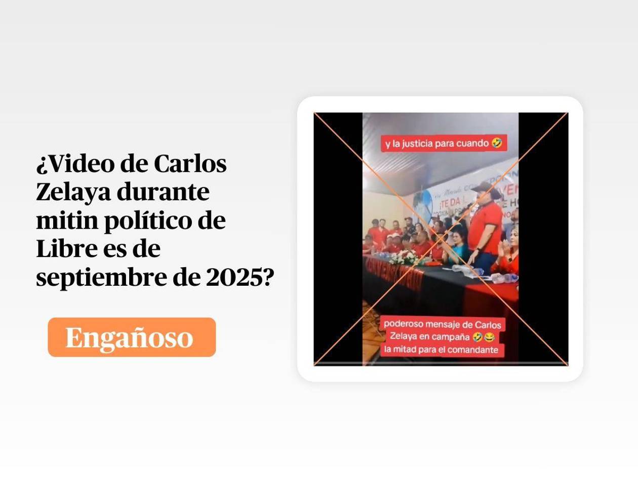 Video de Carlos Zelaya en mitin político de Libre circula como reciente, pero es de 2024
