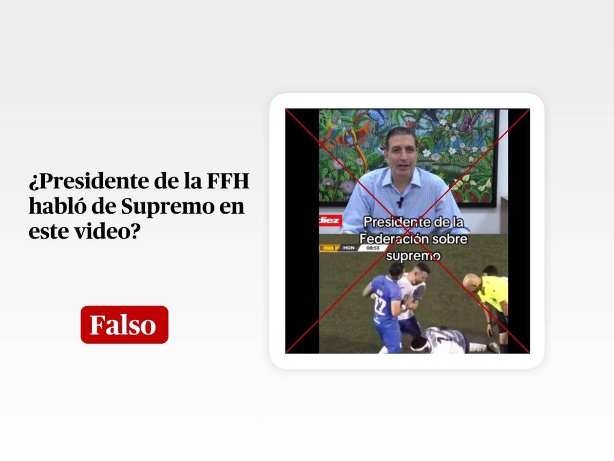 Presidente de la FFH no se refiere a Supremo en este video, sino a Juan Carlos Obregón