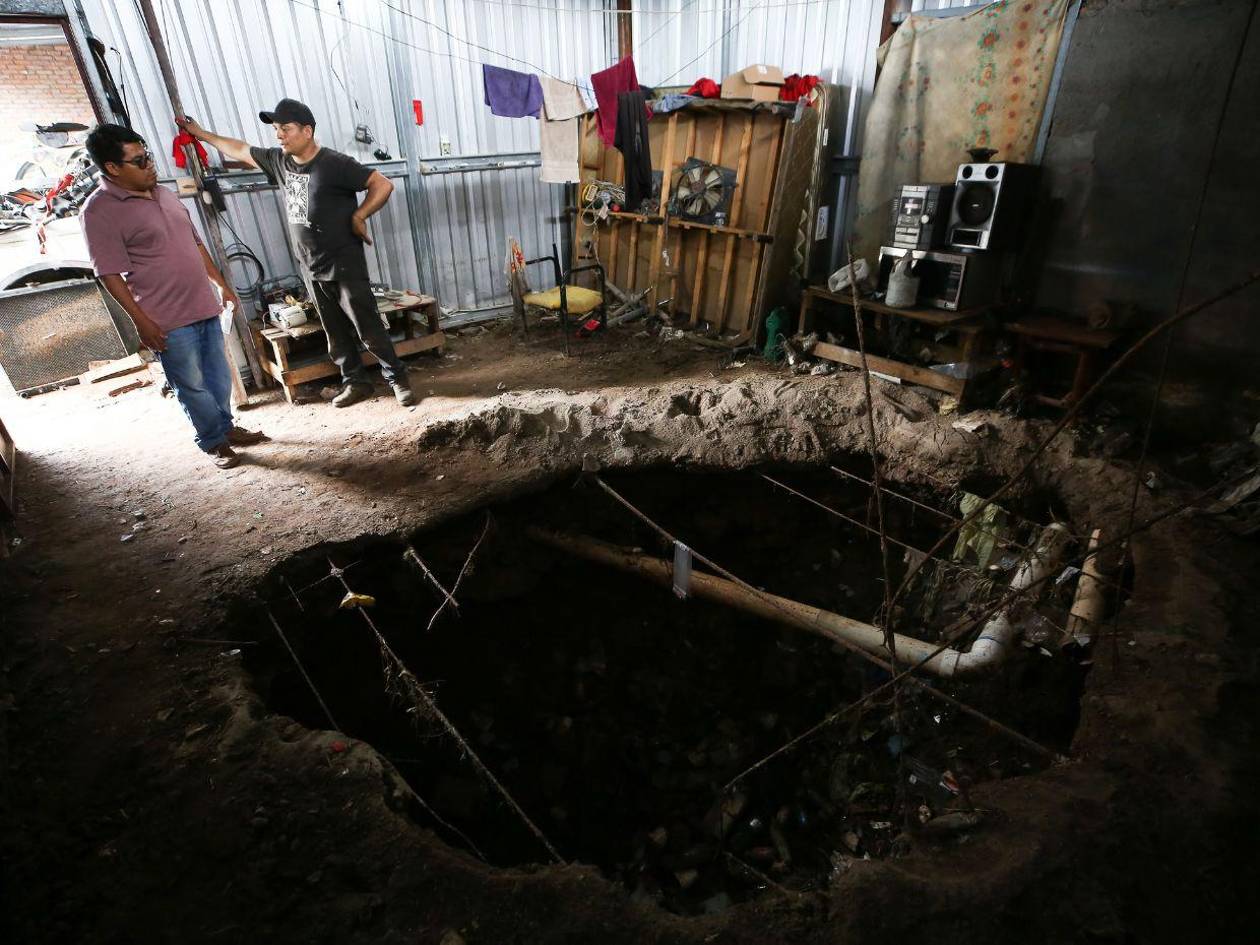 Tuberías colapsadas provocan ocho socavones en la capital hondureña