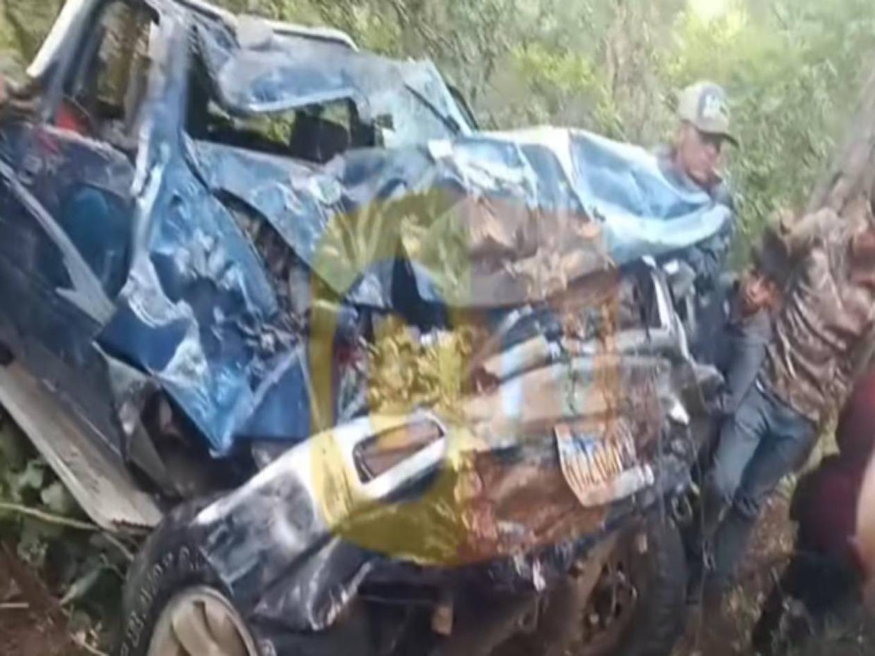 Muere mujer en accidente al caer vehículo a un barranco en San Sebastián, Lempira