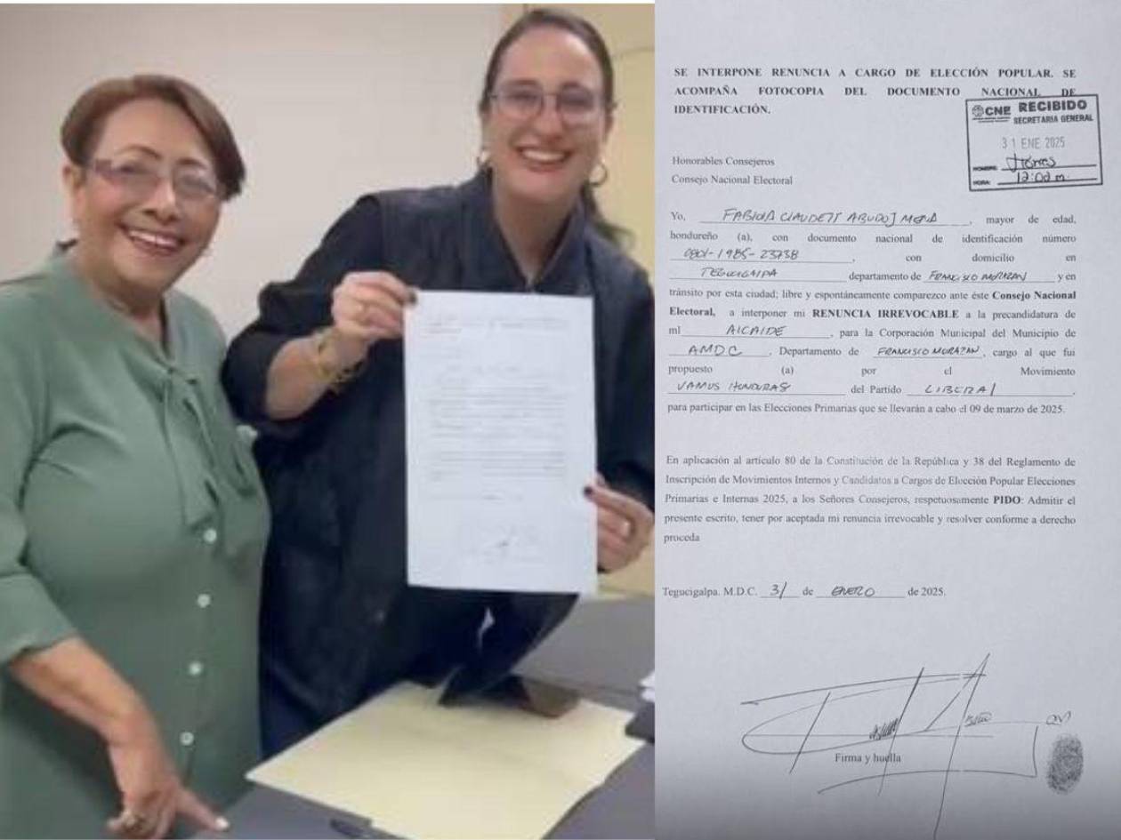 Fabiola Abudoj renuncia al movimiento de Salvador Nasralla y se une a Jorge Cálix