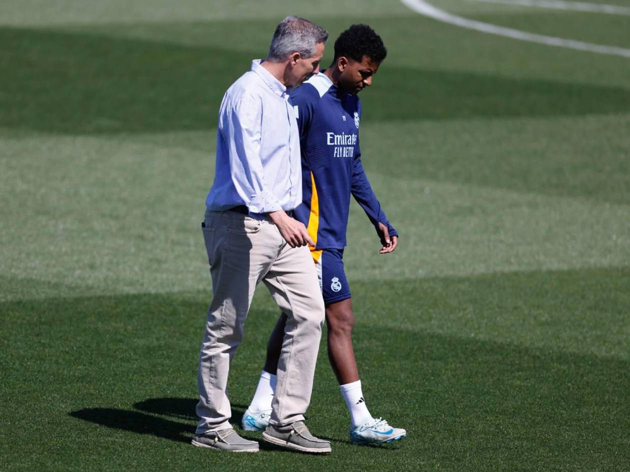 Rodrygo Goes se retira del entrenamiento del Real Madrid