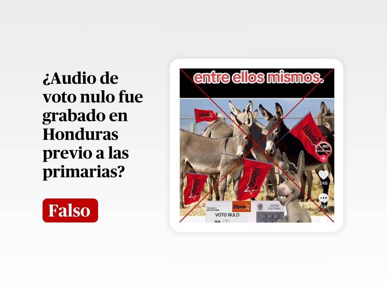 Audio de “voto nulo” no tiene relación con Libre ni con las elecciones primarias en Honduras