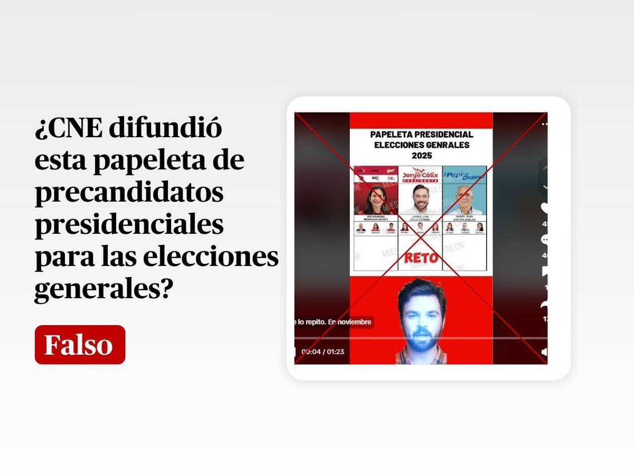 Esta papeleta de candidatos presidenciales es apócrifa