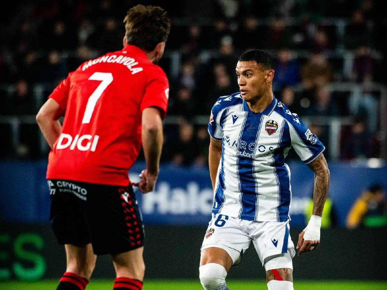 Kervin Arriaga la pasa mal en España: Levante volvió a caer y se hunde en la tabla de LaLiga