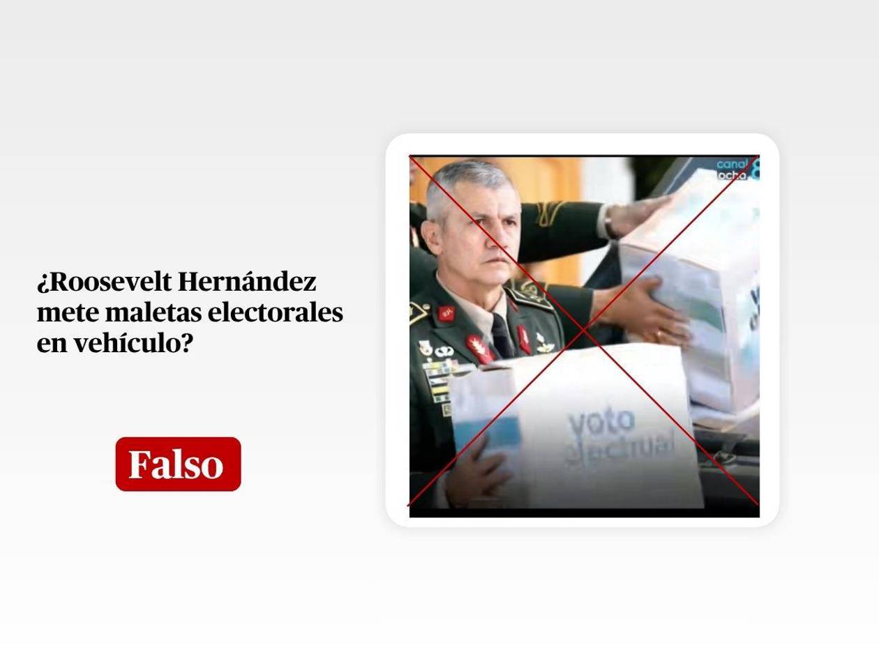 Este video de Roosevelt Hernández metiendo maletas electorales en vehículo es un deepfake