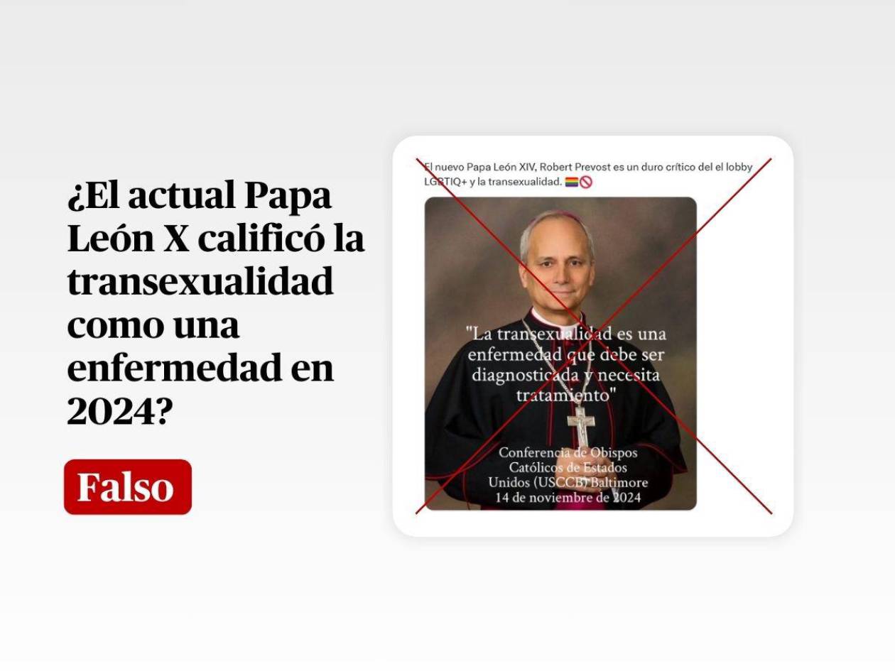 No hay registro de la supuesta cita del Papa León XIV sobre la transexualidad