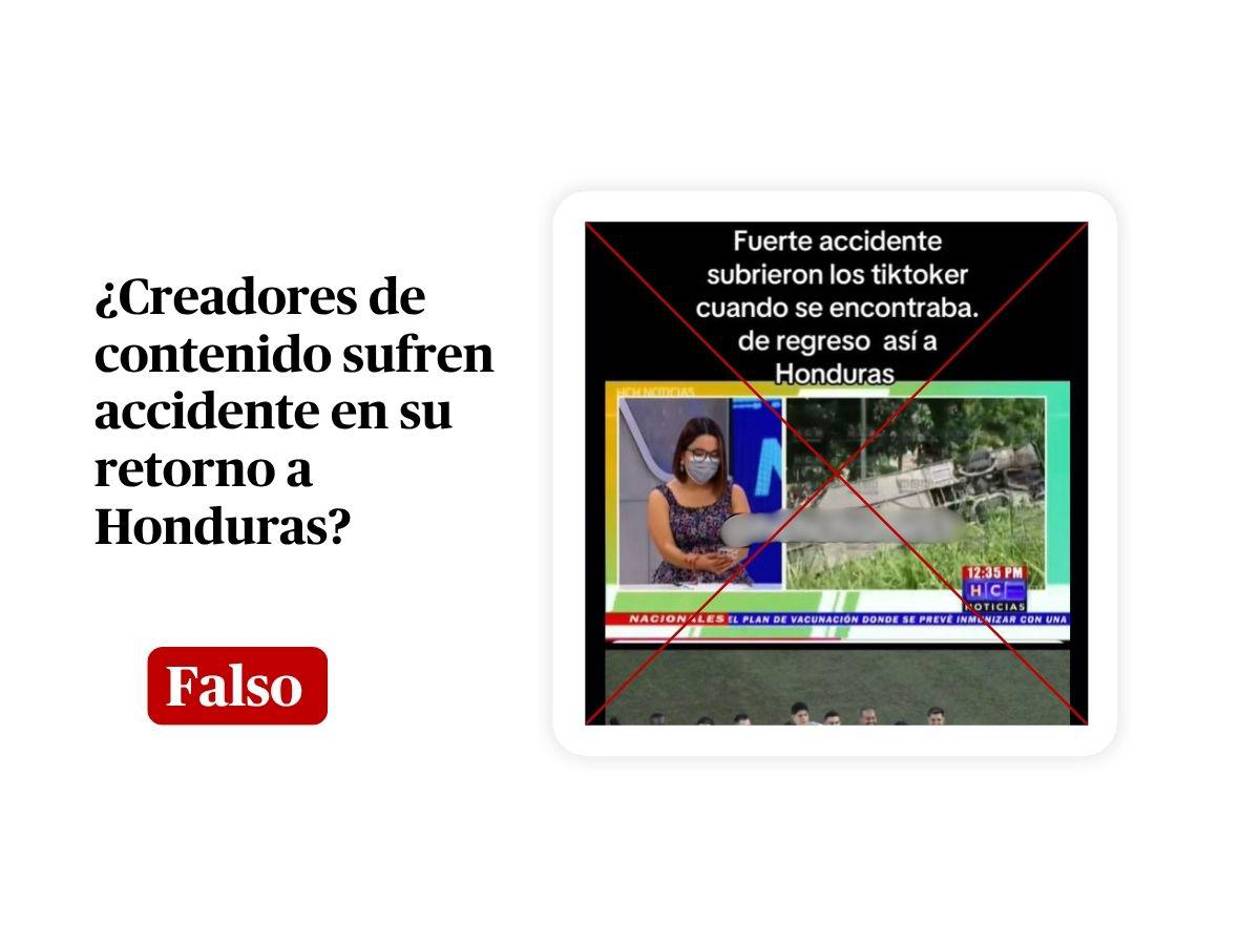 Tiktokers hondureños no sufrieron accidente tras partido en El Salvador