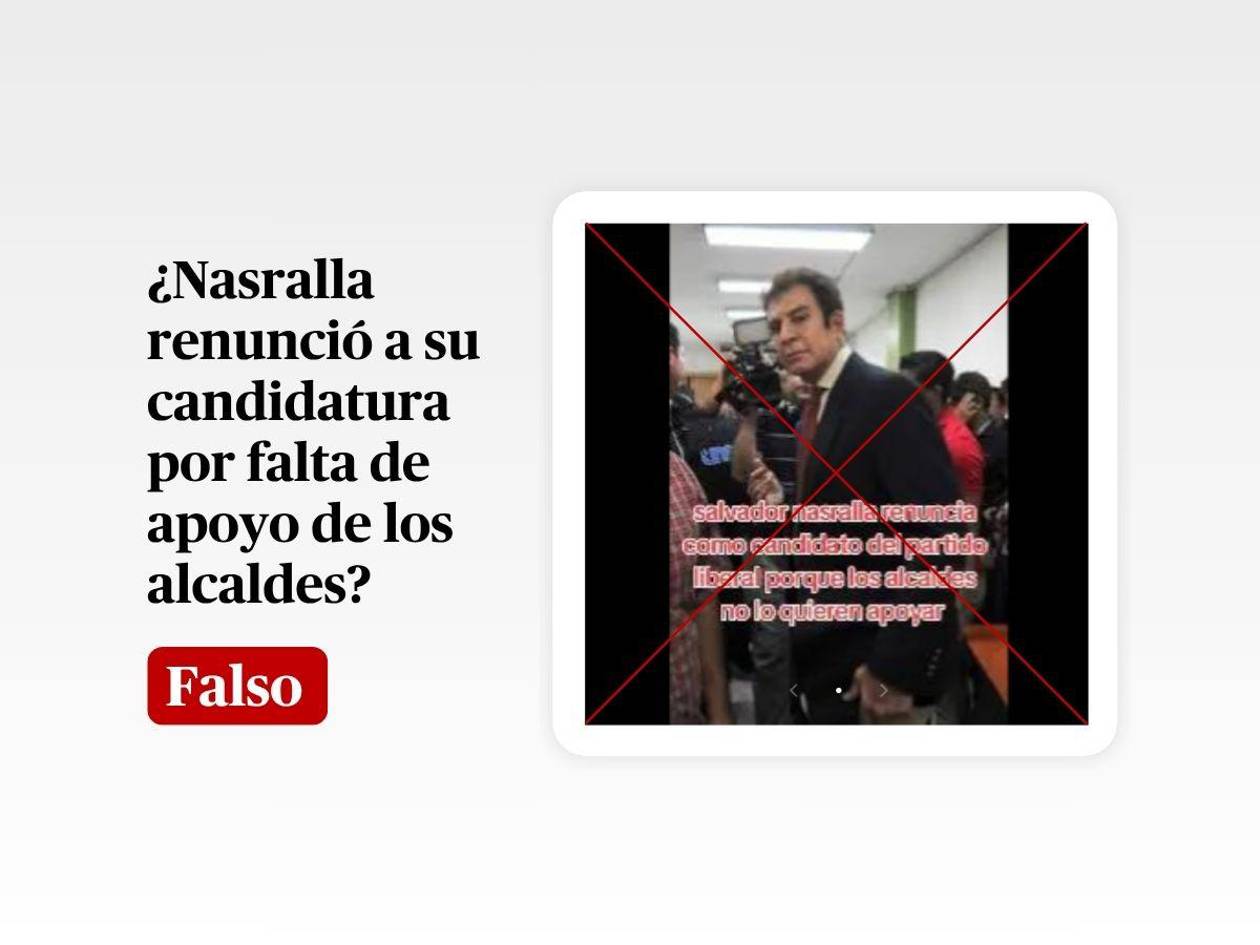 Al 25 de junio, Nasralla no ha renunciado a su candidatura en el Partido Liberal
