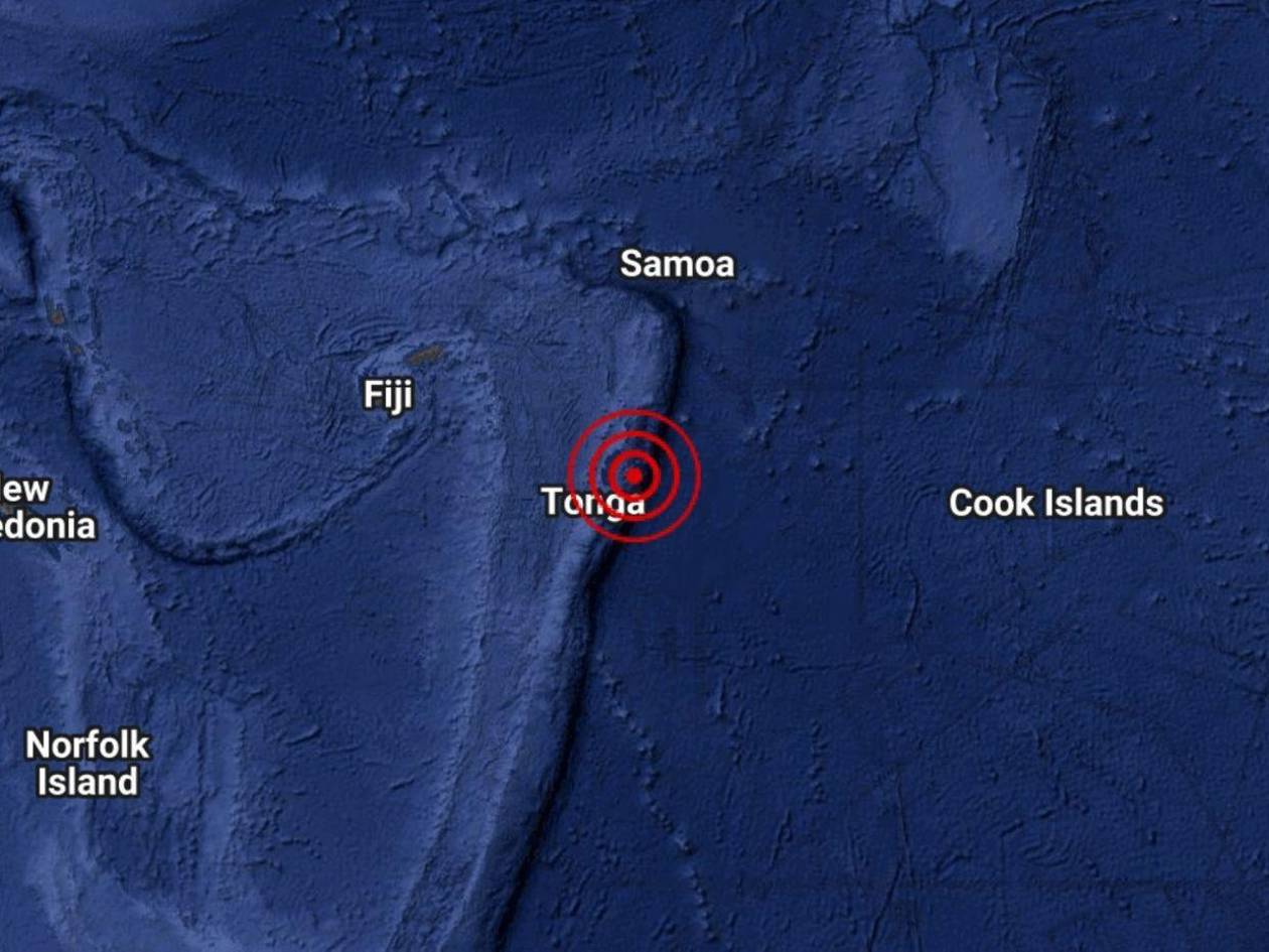Un terremoto de magnitud 7,1 sacude las aguas del Pacífico al este de Tonga