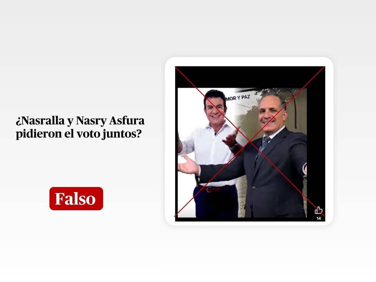 El video de Nasralla y Nasry Asfura pidiendo el voto está hecho con IA