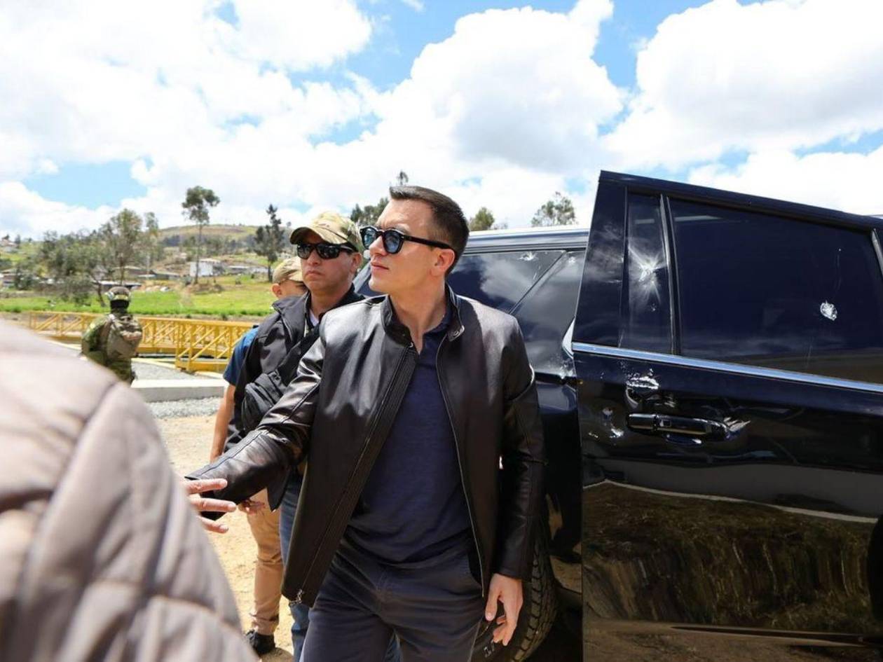Denuncian presunto intento de asesinato contra Daniel Noboa en ataque a caravana presidencial