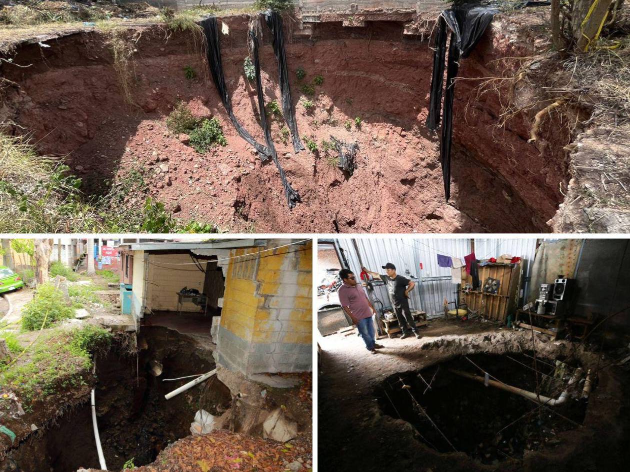 Tegucigalpa registra 77 socavones en cuatro años; barrios y escuelas, en riesgo