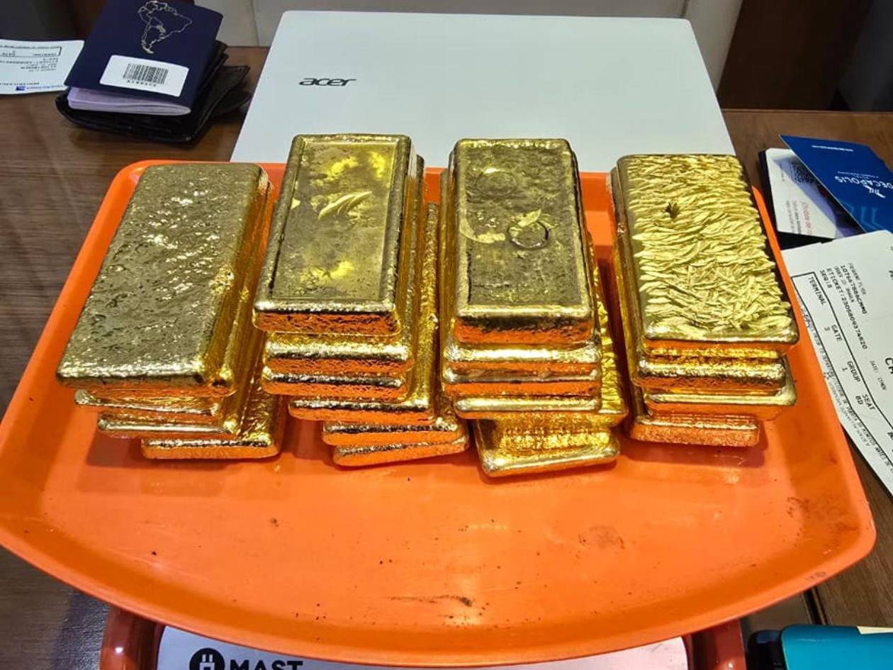 Policía de Paraguay incauta 22 kg de oro valorados en 3 millones de dólares en Luque