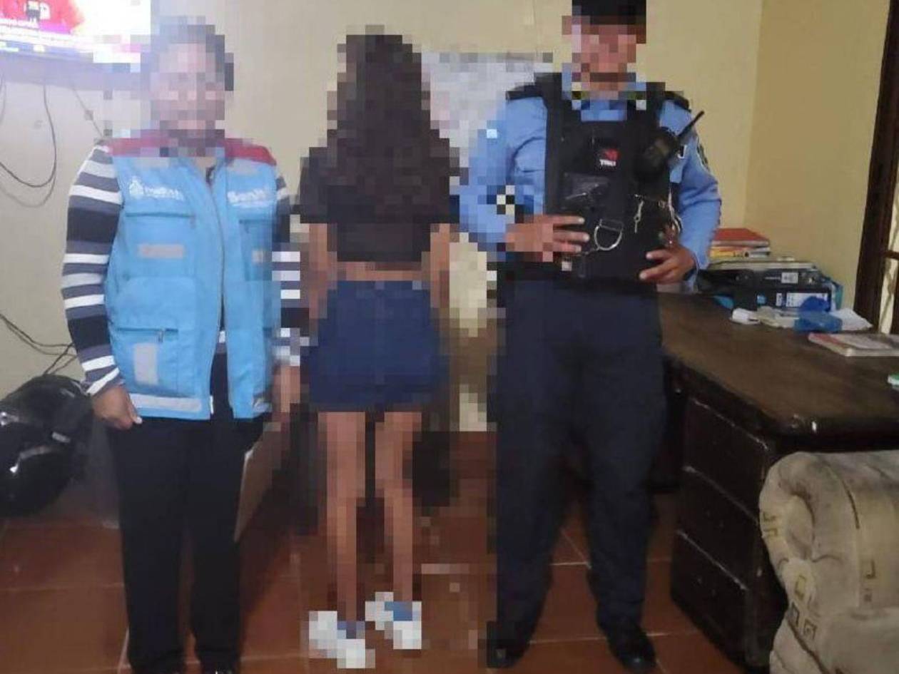 Rescatan a menor de 13 años en estado de vulnerabilidad en Comayagua