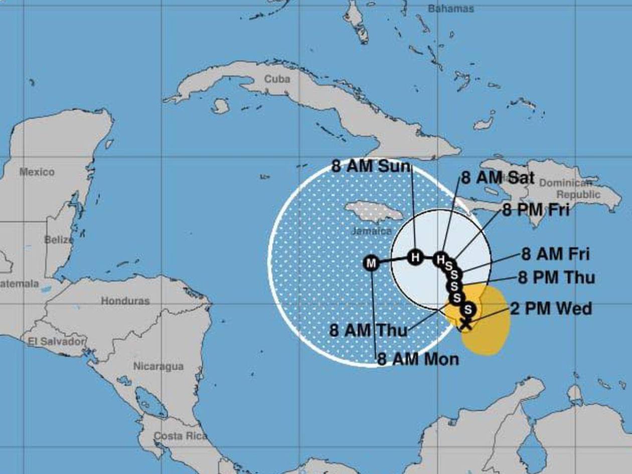 Tormenta tropical Melissa cambia su rumbo y se desplaza hacia el oeste