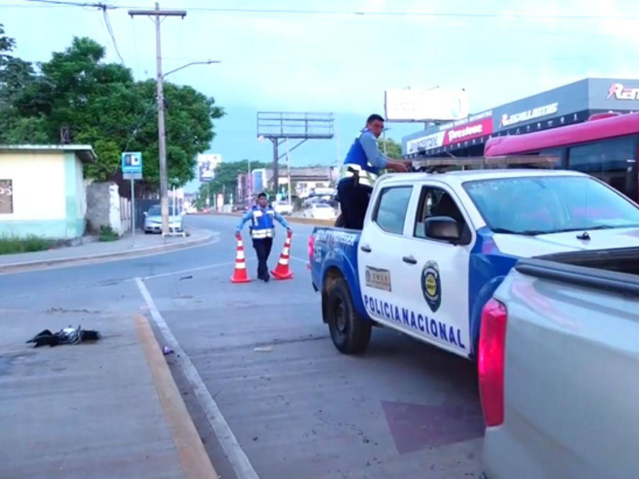 Motociclista muere en accidente de tránsito en San Pedro Sula
