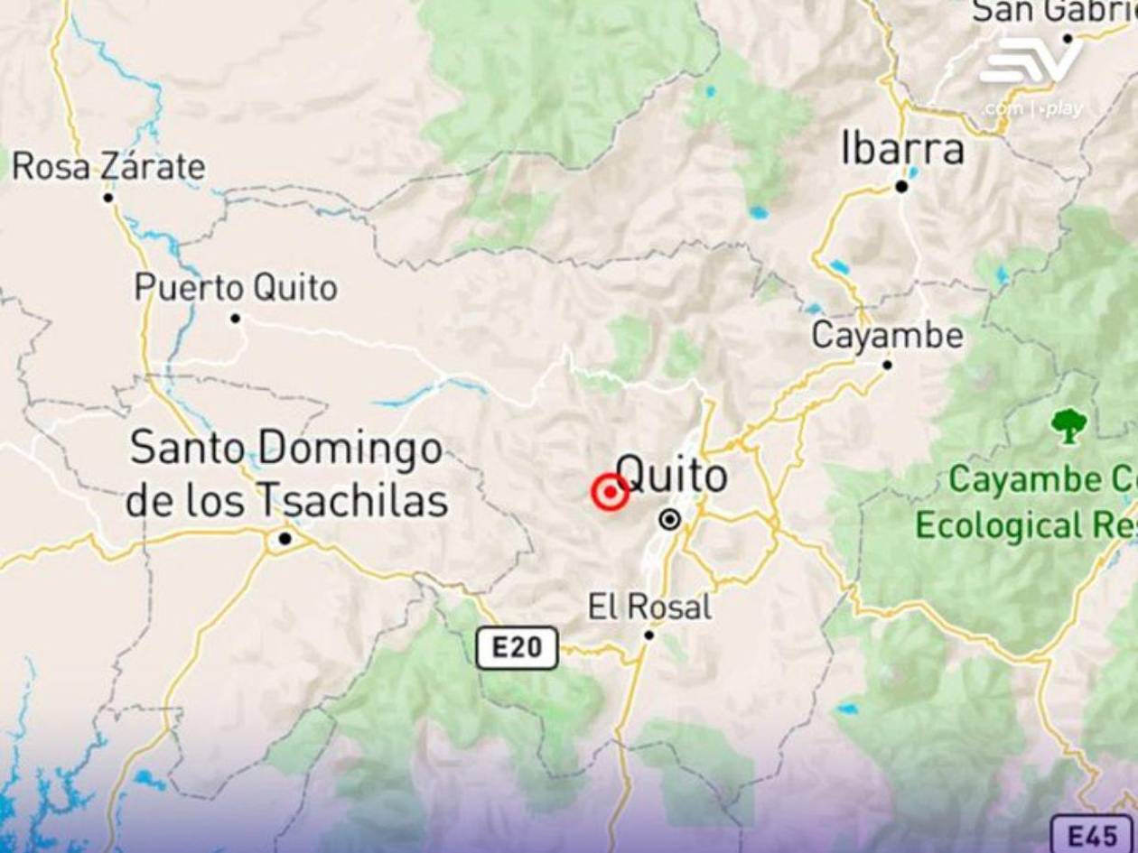 Se registra sismo de magnitud 3.5 cerca de la capital de Ecuador