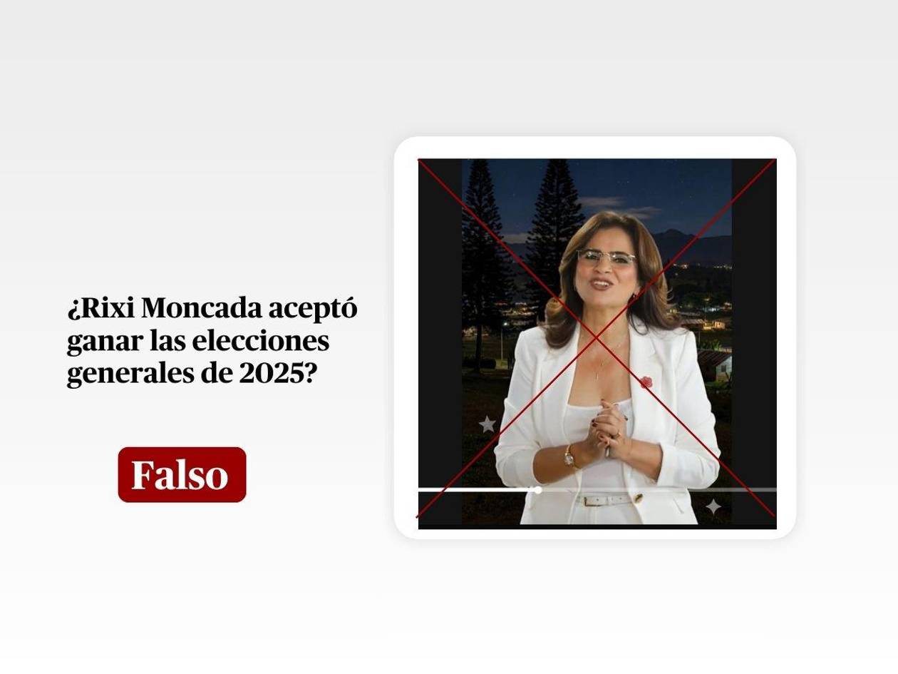 El video en el que Rixi Moncada acepta ganar las elecciones de 2025 está hecho con IA