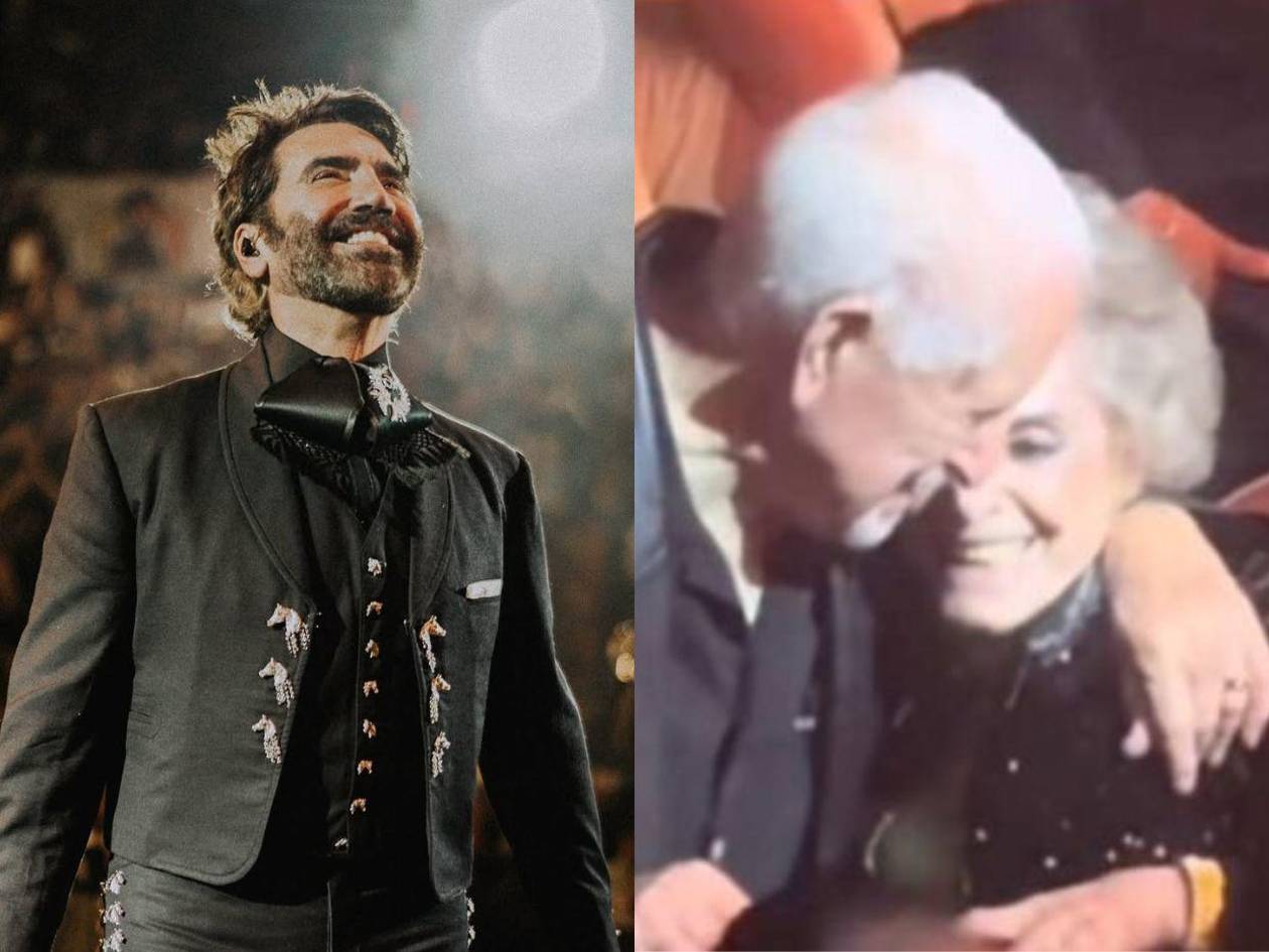 Alejandro Fernández reacciona con humor al polémico beso de su madre