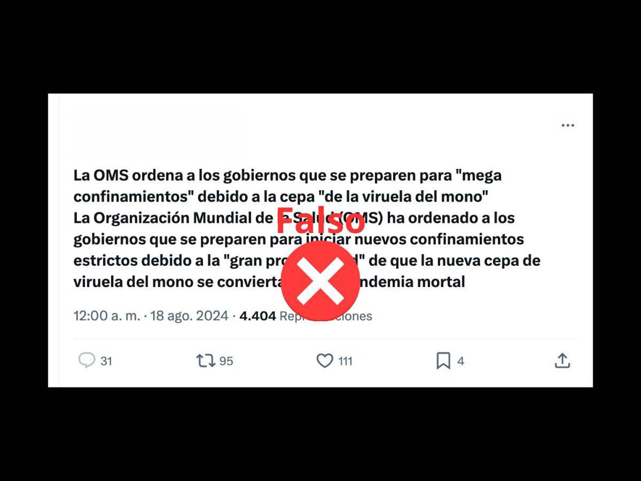 La OMS no ordenó a los gobiernos confinamientos por la viruela del mono
