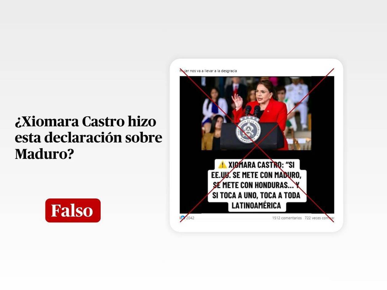 Xiomara Castro no dijo que si EE UU se mete con Maduro, se mete con Honduras