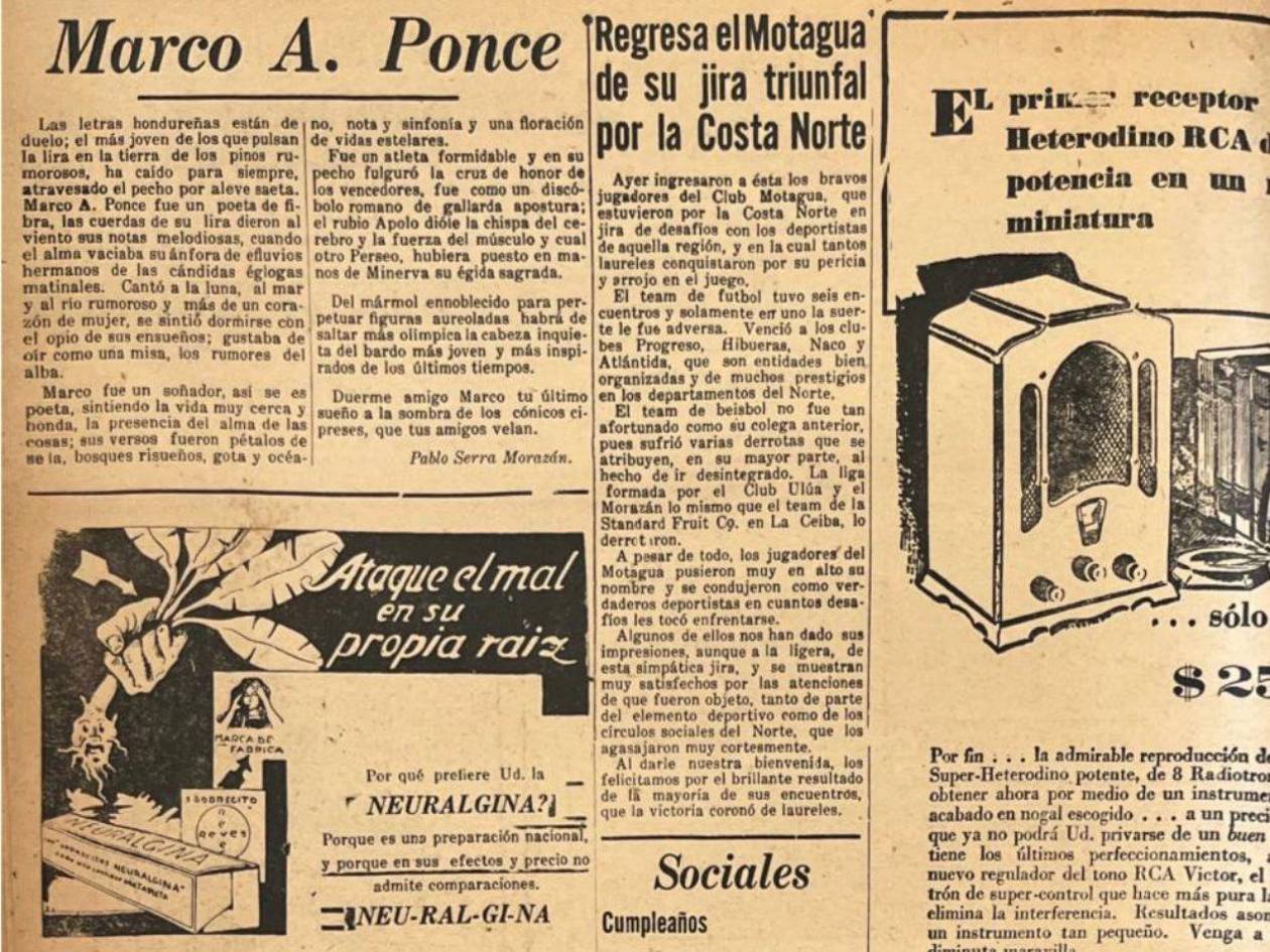 El asesinato del poeta Ponce, uno de los fundadores del Motagua