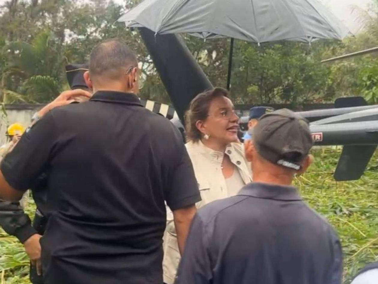 ¿Con quiénes viajaba la presidenta Xiomara Castro cuando sufrió el percance aéreo?