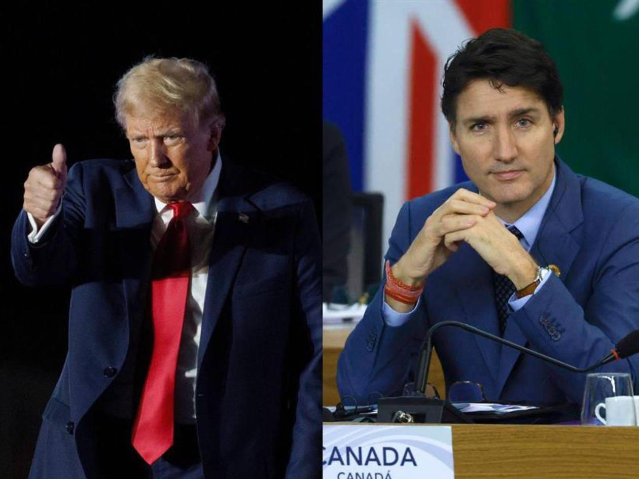 Trump califica de “muy productivo” el encuentro que sostuvo en Florida con Trudeau