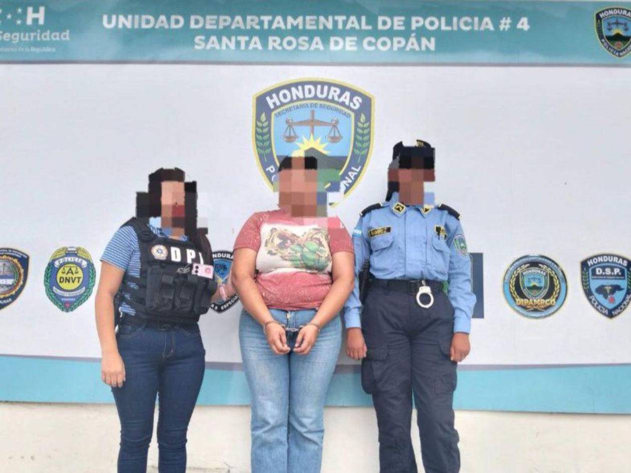 Maestra es detenida por arrojarle ácido en la cara a su madre en Copán
