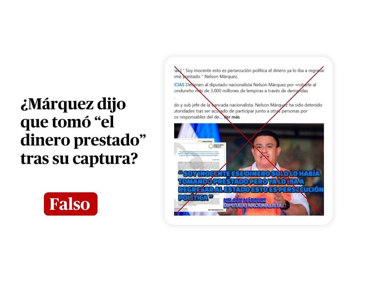 Nelson Márquez no dijo que tomó “el dinero prestado” tras su captura