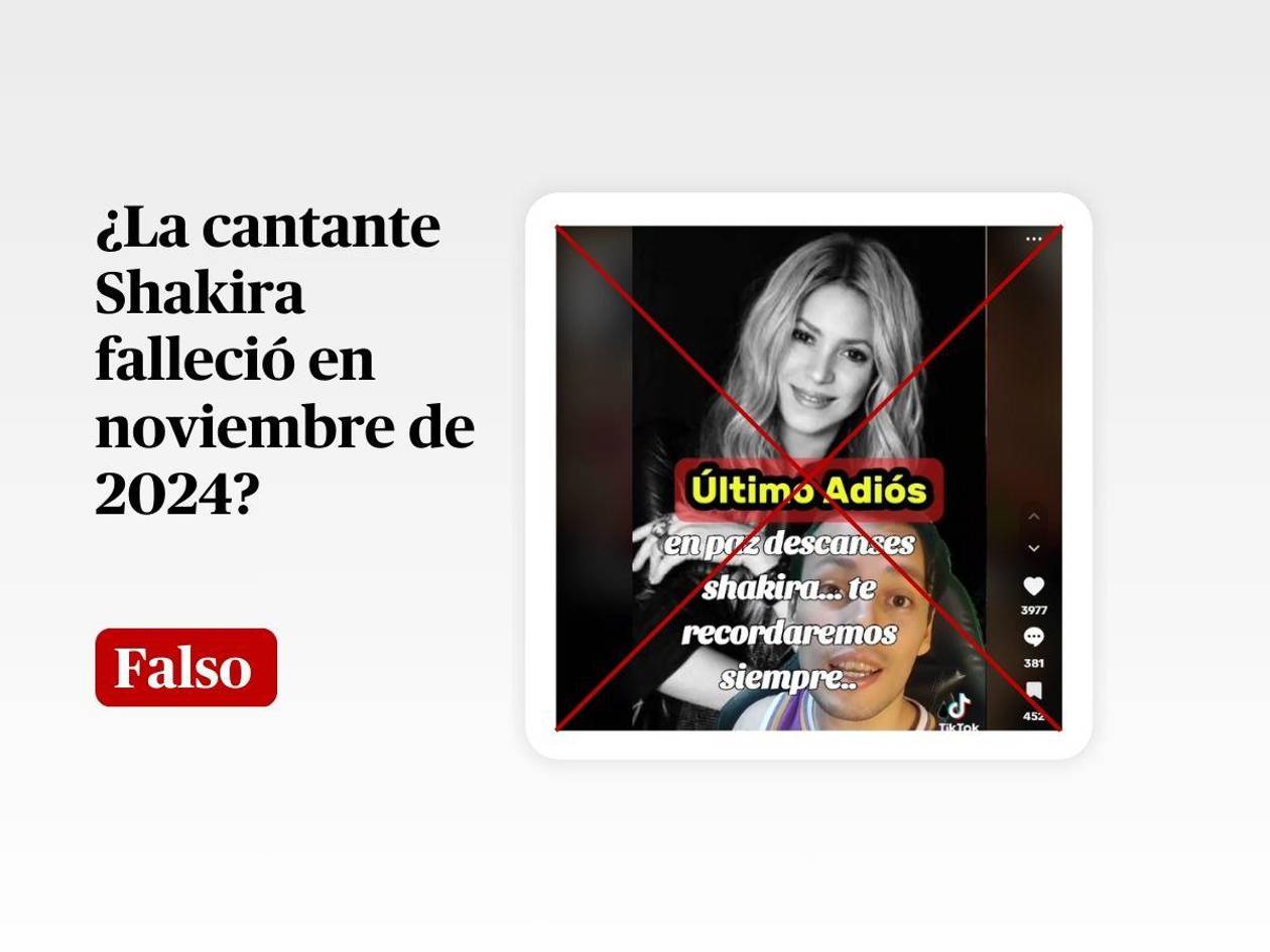 Es falso que Shakira murió en noviembre de 2024