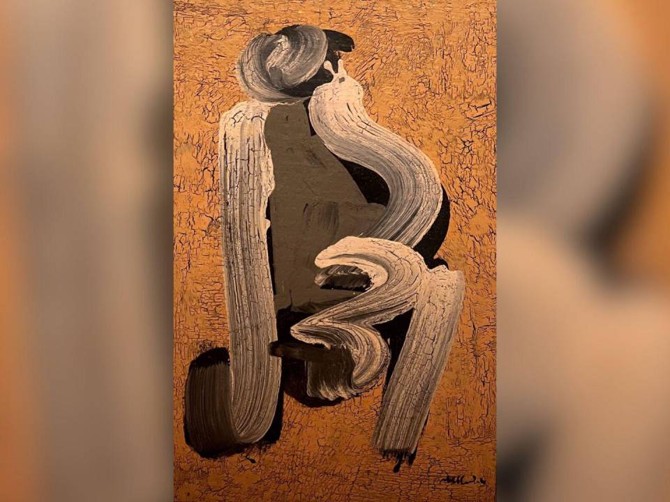 “Al-Haml (Embarazo)”, de Hamed Abdalla, de 1959, con trazos que representan figuras embarazadas, fue parte de una muestra en NY.