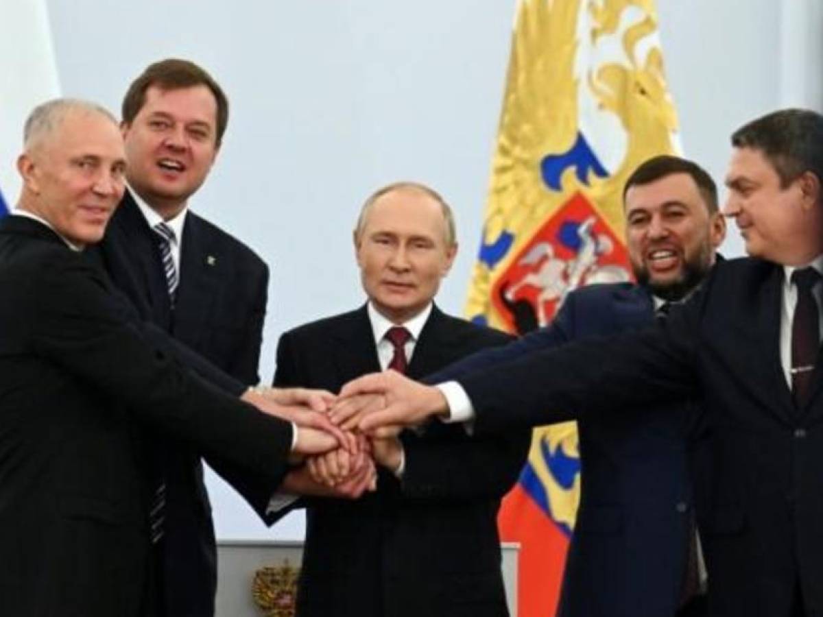 Putin finaliza la anexión de cuatro regiones de Ucrania