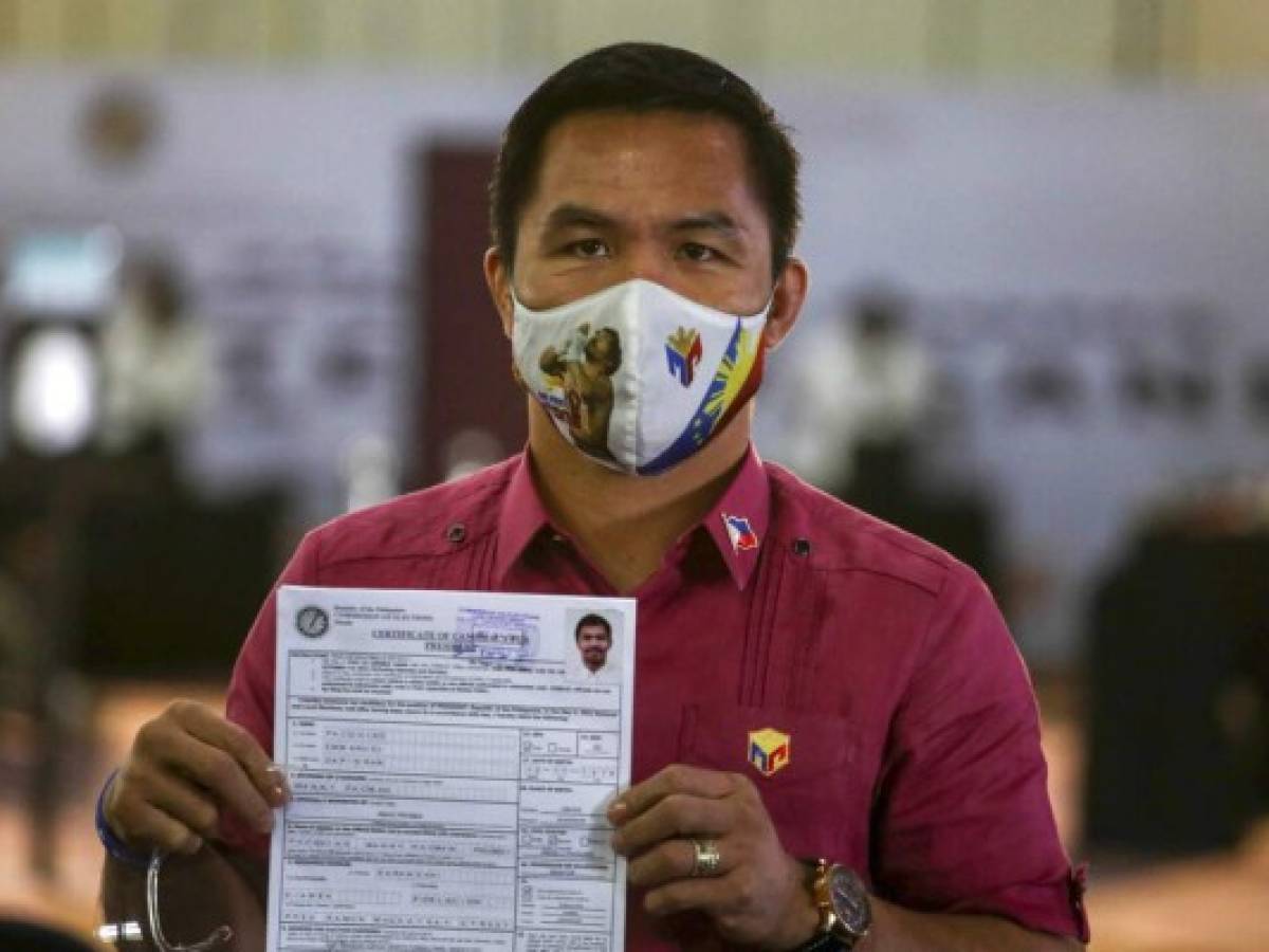 Pacquiao registra su candidatura a la presidencia de Filipinas